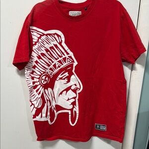 Hustle Gang Red Graphic T-Shirt for Men
